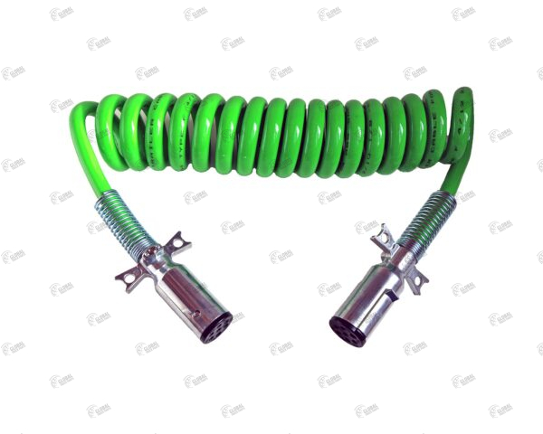 15' With 12" Ends ABS 7-Way Coiled CablE